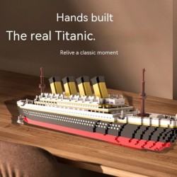 Titanic Óriáshajó Hajó építőkockák Luxus jéghegy hajóroncs készlet Micro City barkácsmodell tégla játékok gyerekeknek felnőtt aj