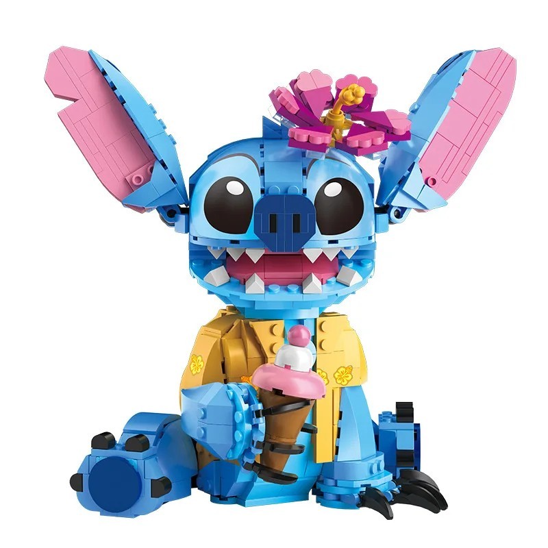 Miniso Disney 2024 új Stitch kompatibilis építőkockák téglák Stitch lány fiú születésnapi karácsonyi ajándék játékok