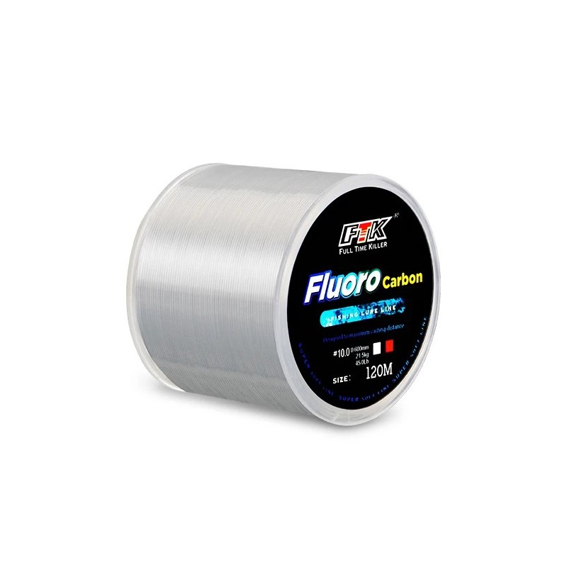 120M Fluorocarbon bevonatú horgászzsinór 0,20-0,60 mm 7,15LB-45LB Carbon Fiber Leader zsinór horgászcsali drót süllyedő zsinór J