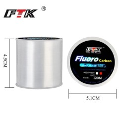 120M Fluorocarbon bevonatú horgászzsinór 0,20-0,60 mm 7,15LB-45LB Carbon Fiber Leader zsinór horgászcsali drót süllyedő zsinór J