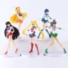 5db-szett Sailor Moon Anime figura Mizuno Ami Tsukino Usagi Hino Rei Aino Minako akciófigura Modell Kawaii babajátékok Ajándék