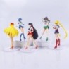 5db-szett Sailor Moon Anime figura Mizuno Ami Tsukino Usagi Hino Rei Aino Minako akciófigura Modell Kawaii babajátékok Ajándék