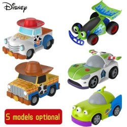 Disney Toy Story Buzz Lightyear Woody Jessie Rex földönkívüli rajzfilmmodell Inerciális visszahúzható ingyenes kerekes autós ját