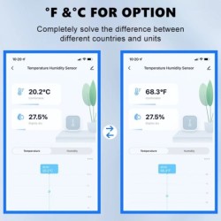 A Tuya Smart WiFi Zigbee hőmérséklet- és páratartalom-érzékelő beltéri hőmérő, nedvességmérő felügyelete működik az Alexa Google