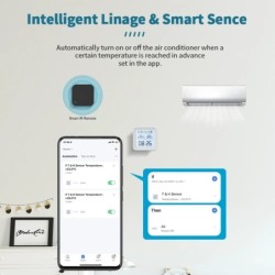 Tuya új WiFi hőmérséklet páratartalom érzékelő Smart Life háttérvilágítás, higrométer hőmérő érzékelő támogatás Alexa Google Hom