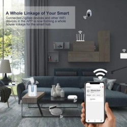 Tuya ZigBee 3.0 Smart Hub, vezeték nélküli/vezetékes átjáróhíd az App Voice távirányítóhoz, együttműködik az Alexa Google Home A