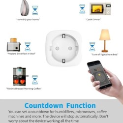 Tuya WIFI intelligens aljzat EU 16A/20A Wifi/Zigbee intelligens csatlakozó tápellátás figyeléssel Smart Home Voice Control támog