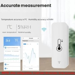 Tuya WiFi intelligens hőmérséklet- és páratartalom-érzékelő elemmel működő ZigBee intelligens otthoni biztonság Munka az Alexa G