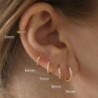 1 pár rozsdamentes acél minimális karikás fülbevaló kristály cirkónia kis Huggie vékony porcos fülbevaló Helix Tragus piercing é