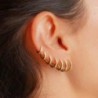 1 pár rozsdamentes acél minimális karikás fülbevaló kristály cirkónia kis Huggie vékony porcos fülbevaló Helix Tragus piercing é