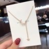 Új egyszerű Moon Star Pendant Choker nyaklánc Egyszerű arany színű ötvözet báj lánc nyaklánc nyaklánc női parti ékszer