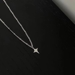 Egyszerű divatos Star Hollow Choker nyaklánc medál nyak ékszer kiegészítők női férfi divat parti lánc nyaklánc