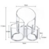 3 lyuk átlátszó kozmetikai smink akril sminkecset eszköz tároló doboz tok sminkecset tartó asztal rendező smink eszköz