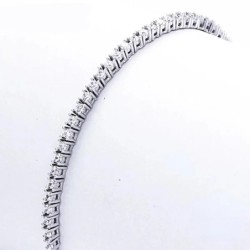 Sterling 925 ezüst ékszer 16-19 cm tenisz karkötő 2 mm cirkónia évfordulós ajándék valódi sterling ezüst karkötő