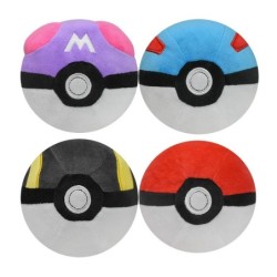 TAKARA TOMY Pokemon 4 DB Poké Ball töltött játék plüss baba zseb szörny gyerekjáték Pokemon plüss medál gyerekeknek ajándékok