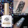 BORN PRETTY 10ml Champagne Silver Glitter fényvisszaverő körömgél lakk csillogó holografikus félig tartós UV gél körömdíszítő gé