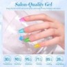 BORN PRETTY 7ml 6db Soda Ice Jelly zselé körömlakk szett Pompás színű teljes fedésű félig tartós lakk Soak Off UV gél