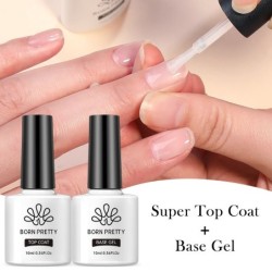 BORN PRETTY 10 ml-es alapzselé fedőréteg gumi zselé erősítő zselé körmökhöz eszközök Soak Off UV LED körömlakk funkció gél