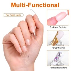 8g Multifunkcionális Solid Nail Tips gél – tapadásmentes kézi körömzselé strasszos gél ragasztó otthoni barkácsoláshoz