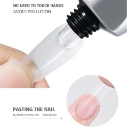 Nailpop Pro Soft Nail Tips zselés ragasztó 20g ragasztó műköröm hosszan tartó áztatás UV gél körömlakk manikűr termékek körmökre