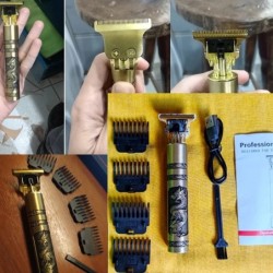 Hot Sale Vintage T9 elektromos vezeték nélküli hajvágó gép Professzionális hajfodrász vágó férfiaknak nyíró borotva szakállgyújt