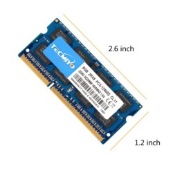 Kiváló minőségű Tecmiyo Laptop memória Ram 16GB (2X 8GB) DDR3 1600MHz PC3-12800S 2RX8 SODIMM 1.5V Non-ECC Notebook Memoria - kék