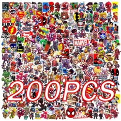 50/100/200 db Marvel aranyos szuperhős anime matricák The Avengers laptop gördeszka motorkerékpár vízálló matrica gyerekjátékok