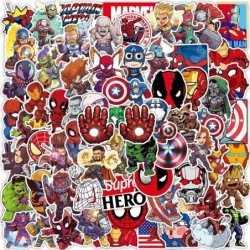 50/100/200 db Marvel aranyos szuperhős anime matricák The Avengers laptop gördeszka motorkerékpár vízálló matrica gyerekjátékok