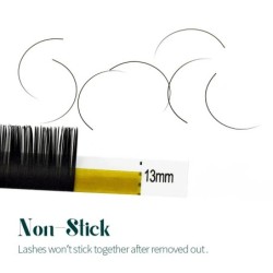 H&L SINCE 1990 20 Row Faux Lash Synthetic Mink Individual Eyelash Extension Dark Black Matte Soft Natural Eyelash Extension