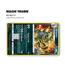 Magic Shark Pokemon kártya Pikachu Charizard Mewtwo elülső fólia borító matrica hitelkártyához, nem fakul