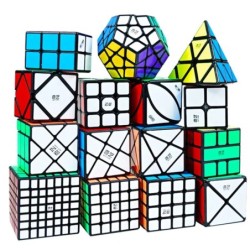 QIYI Speed Magic Cube 3x3x3 4x4x4 5x5x5 kirakós fekete matricák Varázskocka Oktatás Tanulási Cubo Magico Játékok Gyermekeknek Gy