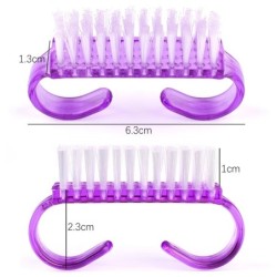 10db műanyag körömtisztító kefe körömpor lágy eltávolító körömápoláshoz kis szögű keverék szín manikűr pedikűr körömszalon eszkö