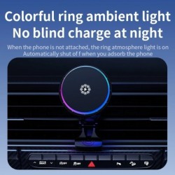 15 W jéghűtő mágneses vezeték nélküli autós töltő gyorstöltő állomás iPhone 15 14 13 Pro Max MacSafe autós telefontartó állványh