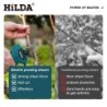HILDA kefe nélküli elektromos metszőolló 500 W Akkus elektromos kerti olló Gyümölcsfavágó Makita 18V Akkumulátorhoz