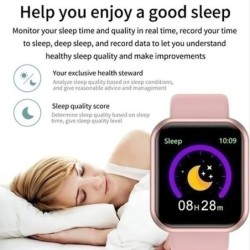 Többfunkciós okosóra férfi női Bluetooth csatlakoztatott telefon Zene Fitnesz Sport karkötő Alvásfigyelő Y68 Okosóra D20