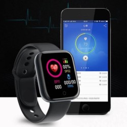 Többfunkciós okosóra férfi női Bluetooth csatlakoztatott telefon Zene Fitnesz Sport karkötő Alvásfigyelő Y68 Okosóra D20