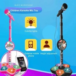 Gyermek Ringató mikrofon állvánnyal Karaoke Dal Hangszer Játékok Agytorna Oktatójáték Születésnapi Ajándék Lány Fiú