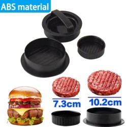 ABS Hamburger Prés Húsos Pite prés Töltött burgerforma Készítő sütőpapíros béléssel Pogácsás tészta Szerszámok Grill Konyhai Kie