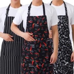 Konyhai főzőkötény Szakács kötény 2 zsebbel Vendéglátás Ujjatlan kötény Férfi Nő Grill pincér Nyomtató kötény