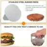 Rozsdamentes acél Smash Burger Press Hamburger Pogácsák Húsnyomó Kör alakú húsprésforma Deli Meats konyhai kiegészítőkhöz