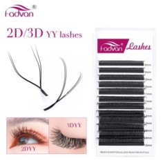 Fadvan YY Shape Lashes 2D/3D 0,05/0,07 Faux Mink C/D/L 8-15mm Natural Puha Brazil Eyelash Premade Volume Fan Lashes Extension