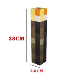 MC játék zseblámpa barnakő LED éjszakai fény USB újratölthető hálószoba dekoráció asztali lámpa ajándék lámpa gyerekeknek éjjeli