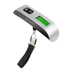 Hordozható mérleg digitális LCD kijelzővel 110lb/50kg elektronikus poggyászakasztó bőrönd utazómérleg poggyásztáska súlykiegyens