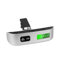 Hordozható mérleg digitális LCD kijelzővel 110lb/50kg elektronikus poggyászakasztó bőrönd utazómérleg poggyásztáska súlykiegyens