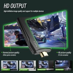 Video Game Stick Lite 4K HD videojáték-konzol M8 64 GB-os dupla vezeték nélküli vezérlő 10000 retró játékhoz, gyerek karácsonyi 