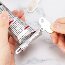 Rozsdamentes acél fogkrém nyomóeszköz hajolajfesték nyomó forgatható adagoló kenőcsökhöz kozmetikumokhoz fürdőszobai kiegészítők