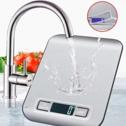 Digitális konyhai mérleg LED kijelzővel, 5 kg/1 g rozsdamentes acél panellel, elektronikus mérlegekkel, otthoni ékszerekkel, éte