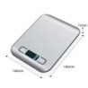 Digitális konyhai mérleg LED kijelzővel, 5 kg/1 g rozsdamentes acél panellel, elektronikus mérlegekkel, otthoni ékszerekkel, éte