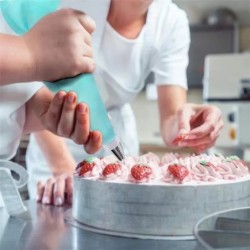 Szilikon habzsákok és tippek készlet torta barkácsolás díszítő készlet rozsdamentes acél fúvókával újrafelhasználható szilikon t