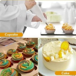 Szilikon habzsákok és tippek készlet torta barkácsolás díszítő készlet rozsdamentes acél fúvókával újrafelhasználható szilikon t